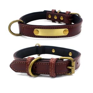 New Suede Leather Dog Collars Soft Comfortable Dog Leash Teddy Schnauzer Law Fight Pet Dogs Accessories