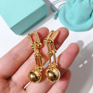 Wholesale thick earrings for sale - Group buy fahion Stainless steel U shaped bamboo thick chain Stud Earrings k Gold Stud Earrings rose gold stud earrings for woman