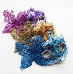 Halloween Party Masks Side Butterfly Half Face Princess Venedig Masquerad Dans Sexig Ögonmask