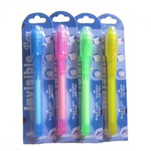 Pacote de cartão de blister individual para cada caneta UV de luz preta com luzes ultra violetas Invisibles tinta multi canetas de função