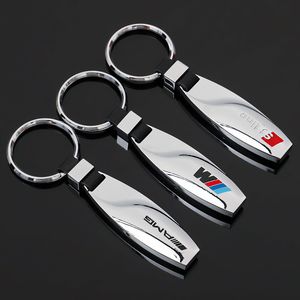 1PC Metal Car Keychain with Leather belt Auto Keyring For M amg sline Auto Styling key ring Accessories