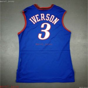 Op maat gestikte Allen Iverson Champion 99 00 Jersey XS-6XL Heren Throwbacks Basketbalshirts Goedkope Heren Dames Jeugd