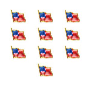 Amerikanische Flagge Tropfen Kleber BROSCHE PIN ABZEICHEN Schmetterling Schnalle Gepäck Zubehör 10 teile/lose