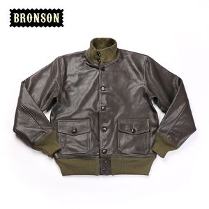 A1 اقرأ الوصف! الحجم الآسيوي Bronson US Air Air Force أصلي Goat Skin Skink Vintage Vintage 201201