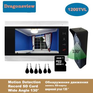 Wholesale monitor station for sale - Group buy Dragonsview Inch Video Intercom Door Station Video Door Phone System Record Motion Detection SD Card Talk Monitor Waterproof1