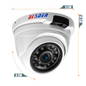 BESDER Vandal-proof Indoor Outdoor Dome Camera IP Wide Angle Waterproof IP Camera 1080P 960P 720P IR Night Security Home Camera