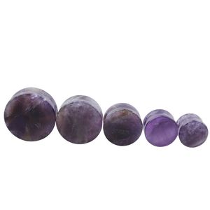 -Double Flared Natural Stone Ear Plugs Tunnels Gauges Expanders Stone Saddles Sold As Pair (8mm,10mm,12mm,14mm)