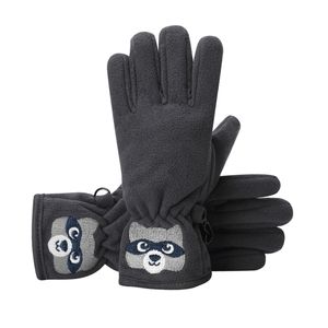 Luvas Atacado-Kids Inverno dos desenhos animados Urso bordado Duplo-camada anti-derrapante à prova de vento térmica ao ar livre handwear Para Bebés Meninos Meninas EKN98