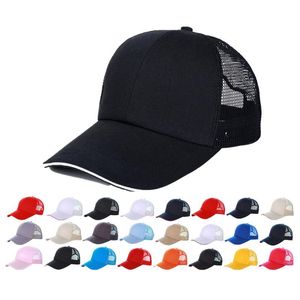 Wiosenne lato Kobiety Mesh Baseball Cap Nowy ochrona przed słońcem na świeżym powietrzu Travel Dostosowana czapka drukowana bawełniana męskie czapki i czapki