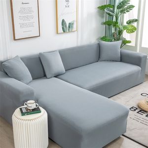 Solid Color Sofa Cover Big Elasticity Stretch Couch Cover Loveseat Sofa Corner Sofa Towel Furniture Cover 1/2/3/4 Seater LJ201216