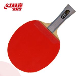 DHS Table Tennis Racket with ittf approved pimples in rubber FL shakehand Long Handle ping pong paddle with cover
