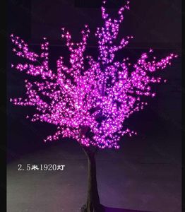 1.5m 1.8m 2m 2.5m Shiny LED Cherry Blossom Christmas Tree with high simulation natural trunk Waterproof Garden Landscape Lamp