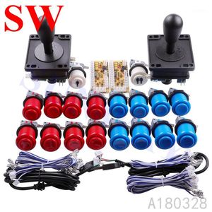 Spelkontroller Joysticks Jamma Arcade skåp DIY -satser för nollfördröjning USB -kontroller till PC Connection American Style Joystick 4/8 Way PU