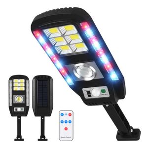 89 lâmpada solar led ao ar livre sensor de movimento RGB luz de parede de segurança