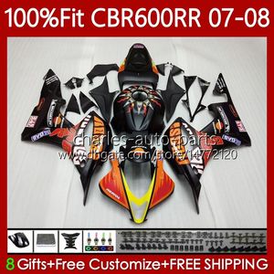 OEM BODY FÖR HONDA CBR 600RR CBR600 RR F 5 2007-2008 Bodywork 70No.23 CBR 600 RR CC F5 600F5 600CC 2007 2008 CBR600F5 CBR600RR 07 08 Injektionsformmassa Matte Repsol