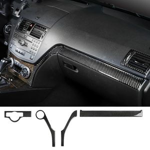 Decoração de interiores de carro tiras de moldagem tiras de fibra de carbono Cartela de tira de controle central de carbono adesivo para Mercedes c classe W2041991