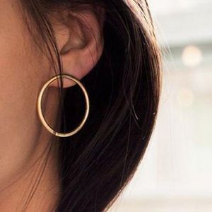 Серьги для панка Hoop Hougge Menshing и Fashion's Fashion Simple Joker Plain Face Circle Ring Ears1