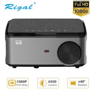 Projektorer Rigal RD828 1080P Full HD Projektor WiFi Multiscreen Projetor Native 1920 x Smartphone Beamer 3D Home Theatre Video Cinema