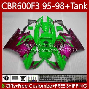 Bodywork For HONDA +Tank 600FS CBR600F3 600CC 1995-1998 Body 64No.234 CBR 600 CBR600 F3 FS CC 600F3 95 96 97 98 CBR600FS CBR-600 1995 1996 1997 1998 Fairing Rose green