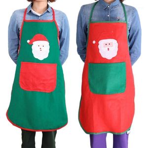 調整可能な非織りのクリスマスエプロン女性キッチンホームクッキングエプロンクリスマスデコレーションギフト1