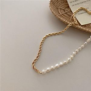 2021 weibliche Minimalistischen Twist Kette Halsketten Für Frauen freshwarer perle diso ball Heart Lock Anhänger Halskette Frauen Schmuck Geschenk1