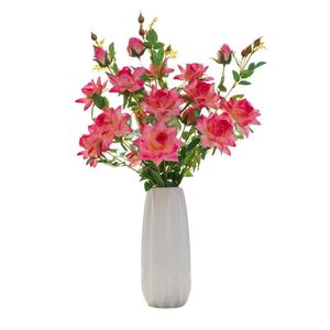 En falsk blomma lång stam curling ros (5 huvuden / bit) 37 