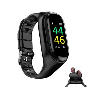 2 in Device M1 TWS Earbuds Smart Watch With Wireless Bluetooth Sport Earphone Heart Rate Monitor Smart Wristband Sport Headset Bracelet
