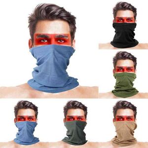 5Pcs Solid Color Anti UV Windproof Face Cover Neck Gaiter Cycling Fishing Scarf Y1229