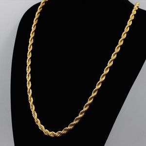 Chains Kpop Vintage Long Necklace Mens Gold Chain 60CM Color Stainless Steel Men Jewelry Colares