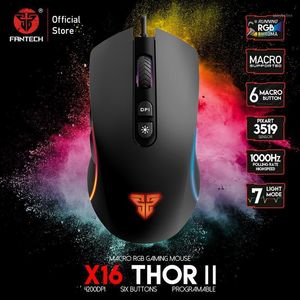 Мыши Fantech x16 Профессия Gaming Mouse 4200DPI Регулируемая 6 -кнопочная макро -кабель для геймера FPS Ergonomic1