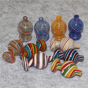 Bolla di vetro colorata Carb Cap UV Ball Carboidrati Caps narghilè per bordi smussati Quarzo Banger Chiodi che fumano Bong d'acqua Pipa Dab Rigs