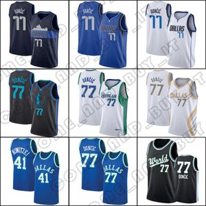 Luka Basketball Jersey 77 Doncic Dirk 41 Nowitzki Jerseys 2022 75th Anniversary Giannis 34 Antetokounmpo Ray Retro Allen