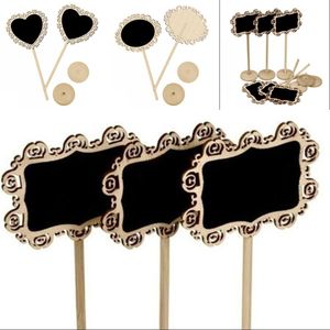 Woodiness Flower Pot Marker Cards Small Blackboard Love Heart Rectangle Plant Tags Home Furnishing Decoration Gadgets 0 88ys G2