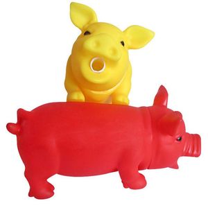 Pig Grunt Squeak Dog Toys Cat Chewing Toy Cute Rubber Pet Dog Valp Spela Pig Toy Squeaker Squeaky med sund stor storlek2908