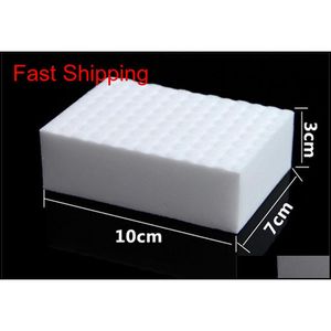 Wholesale eco sponge kitchen resale online - 10 cm High Quality Double Compressed Kitchen Cleaning Melamine Sponge Magic Eraser Cleaning Accessory qylWme hairclippersshop