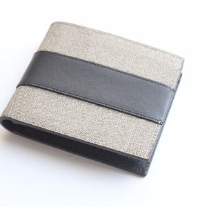 Najwyższej jakości gorące klasyczne portfele dla mężczyzn projektanci mody Casual Credit Card Identyfikator Uchwyt prawdziwy skórzany ultra smukły portfel z pudełkiem