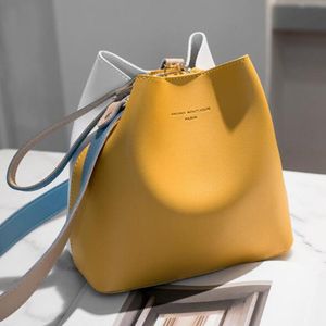 2021 Fashion Summer Bucket Bag Women PU Leather Shoulder Brand Designer Ladies Crossbody Messenger Bags Totes Sac
