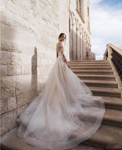 Designer Arabiska eleganta spetsbröllopsbrudklänningar Saudiska Dubai Formella sjöjungfru Mariage Bridal -klänningar Afrikanska Vestido de Noiva 2021248o