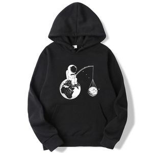 Men's Hoodies & Sweatshirts Fashion Brand Astronaut Funny Design Printing Blended Cotton Spring Autumn Male Casual Hip Hop Hoodie