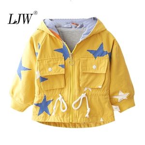 Toddler Baby Kids Autumn Hoody Outerwear Boys jacket Girls star Jacket Coat Infant Windbreaker Overall Children Clothing 201030