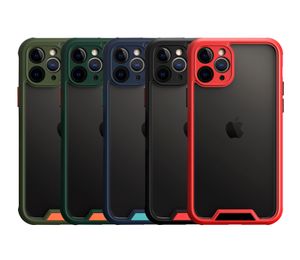Wholesale black plastic abs for sale - Group buy Armor Contrast Color Transparency Clear Military Shockproof Phone Cases for iPhone Mini Pro Max Plus XR XS X Premium Quality Cellphone Cover