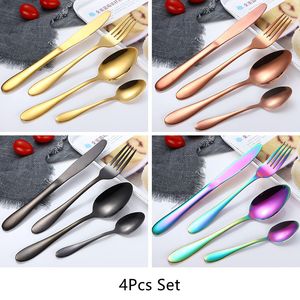 4pcs 현대 flatware 세트 수 칼 붙이 나이프 스푼 포크 식기 세트