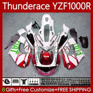 Yamaha Thunderace YZF için Bodys Kiti YZF 1000 R 1000R YZF1000R Kırmızı White 96-07 87NO.101 YZF-1000R 96 03 04 05 06 07 YZF1000-R 1996 1997 1998 1999 2000 2001 2002 2007 PERAKTİK