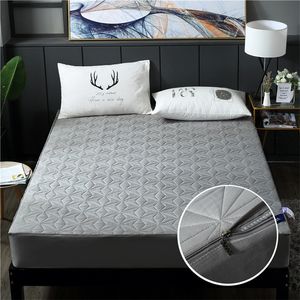 180 * 200cm Zipper Typ Vattentät madrass Pad Cover Anti Mite All-Included Vattentät Madrass Protector For Bed Madrass Topper 201218