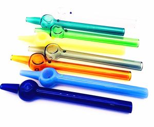 QBsomk Hookahs Mini nectar collector straw Glass somking pipe water pipes accessories mix colors for choice Oil Rig Dabs
