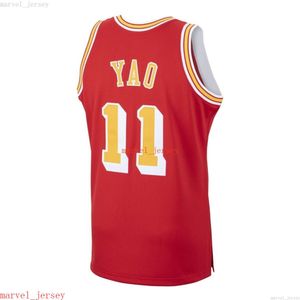 100% zszyty Yao Ming #11 2004-05 Jersey XS-6xl Męskie rzuty do koszykówki