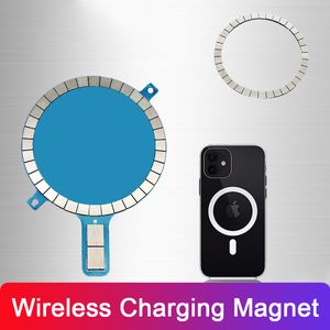 Wireless شحن المغناطيس ل iPhone 12 Pro Max 12 Mini 11 XS XR 8 حالة الهاتف المحمول استقبال مغناطيسي قوي لماجصاف