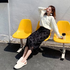 2022 Fashion double-sided wear pit strip velvet lace skirt autumn winter thick medium length pleated skirt metal Color Style