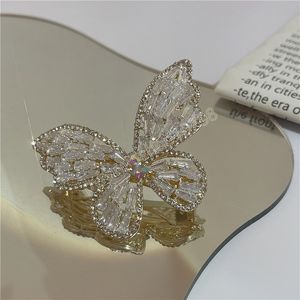 Liga Rhinestone Sweet Bow-Nó Hairpin Primavera Clipe Zircon Lateral Clipe Girl Headdress Mulheres Acessórios De Cabelo