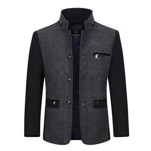 Youthup Winter Winter's Wool Color Coat Matching Casal único Casual Casual Casuais sobretocas Mens Mens Topcoat Streetwear 2 Colors 201222